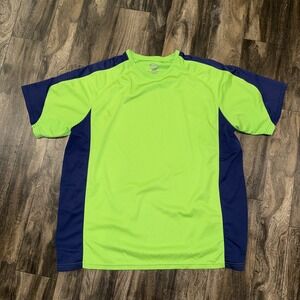 Boombah Men's 3XL 100% Polyester Green & Blue Breathable Athletic T-Shirt